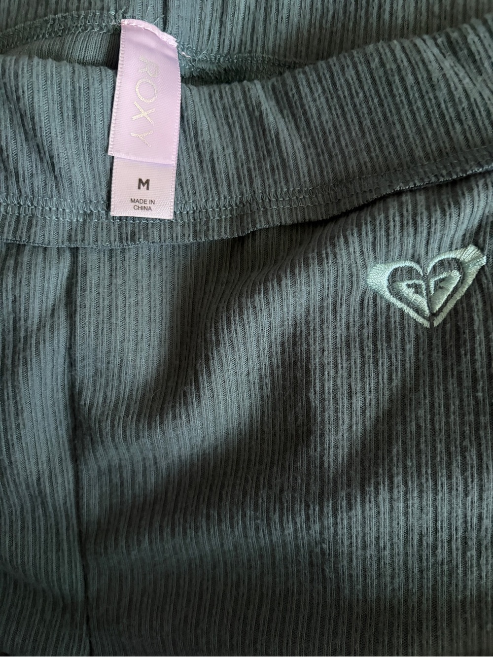 Roxy Forest Green Ribbed Active Set - Picture 5 of 7